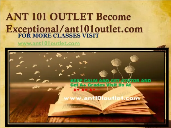 ANT 101 OUTLET Become Exceptional-ant101outlet.com