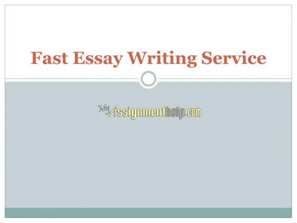 Fast Essay Writing Services in UK USA & Australia - Myassignmethelp.com