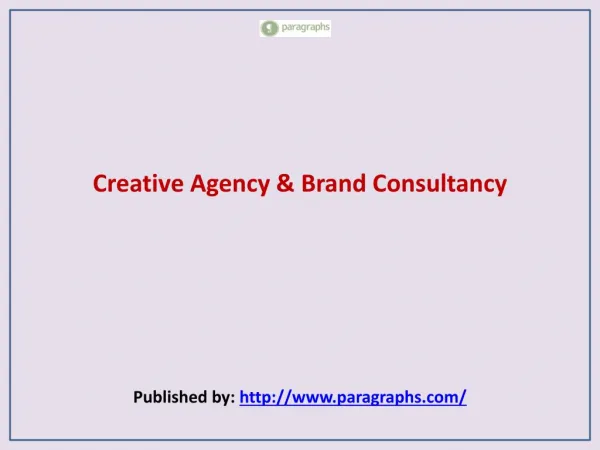 Creative Agency & Brand Consultancy