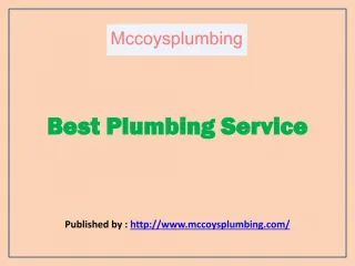 Best Plumbing Service - slide 1