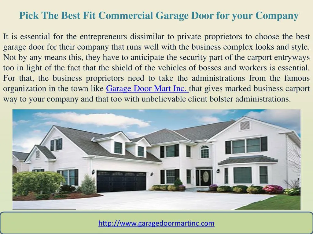 pick the best fit commercial garage door for your company