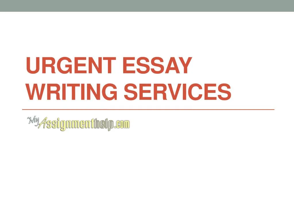 urgent essay writing services