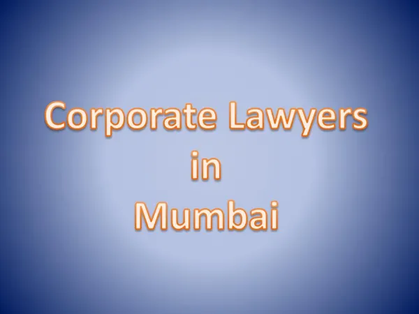 Corporate Lawyers Mumbai