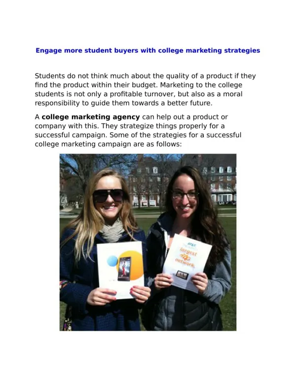 Engage more student buyers with college marketing strategies