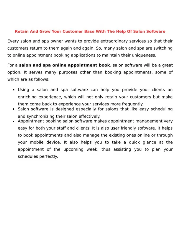 Retain And Grow Your Customer Base With The Help Of Salon Software