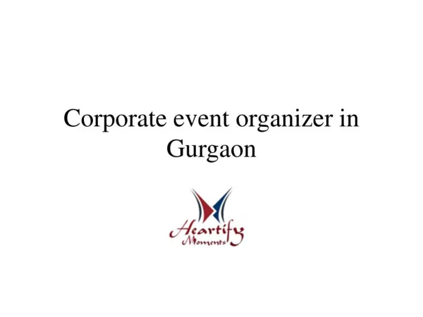 Corporate event organizer in Gurgaon