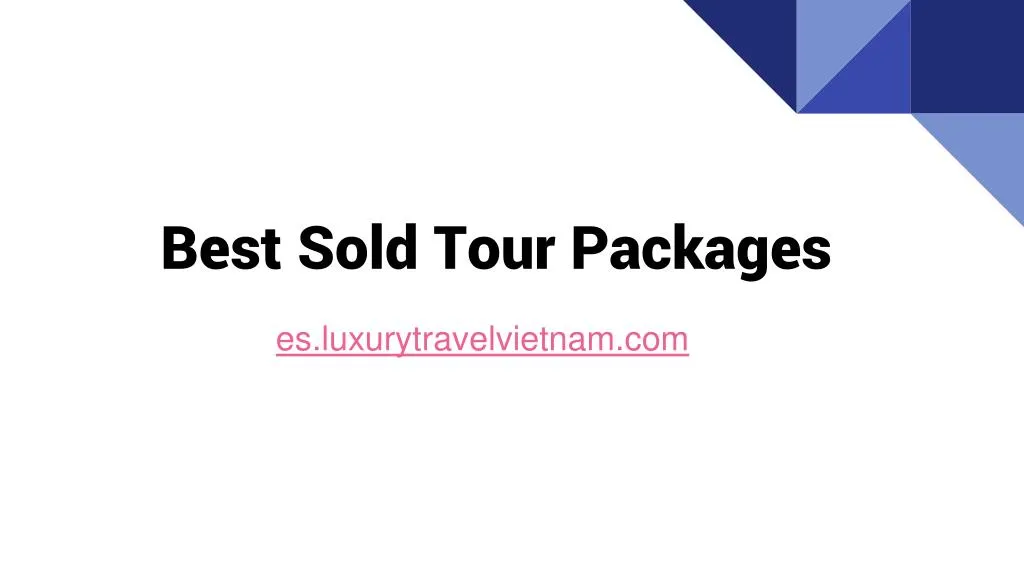 best sold tour packages