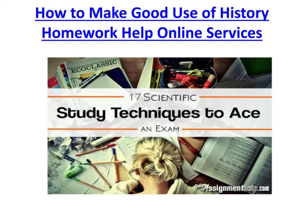 10 Tips for Your History Homework Help from MyAssignmenthelp.com