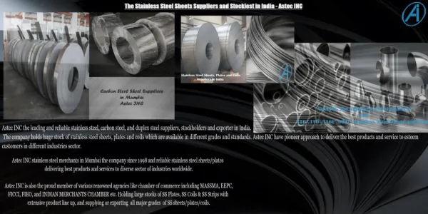 Stainless Steel Suppliers and Stockiest in India - Astec INC