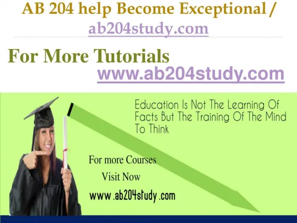 AB 204 help Become Exceptional / ab204study.com