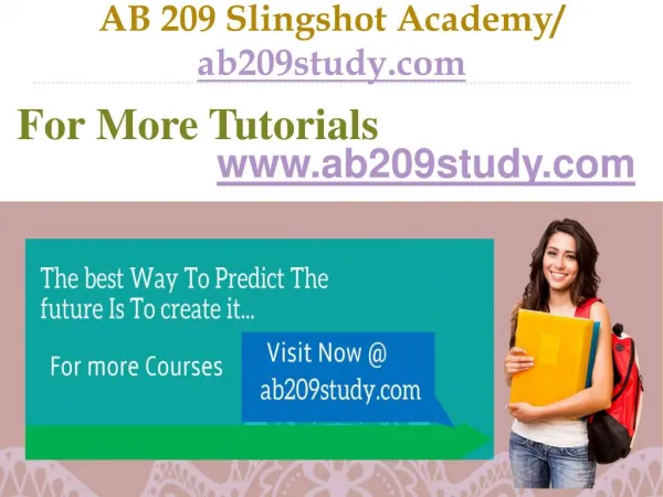 AB 209 Slingshot Academy / ab209study.com