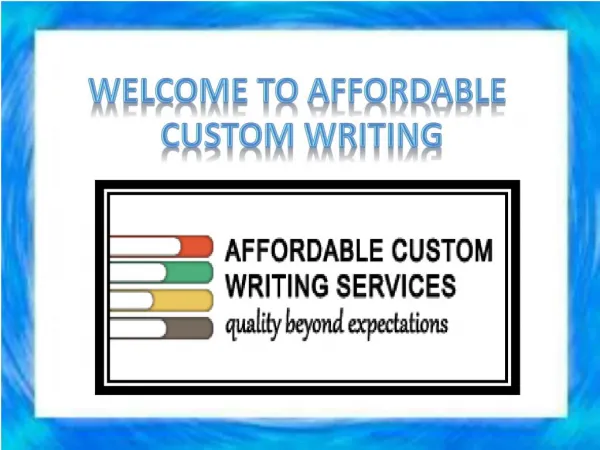 Cheap custom essay writing services at affordable price
