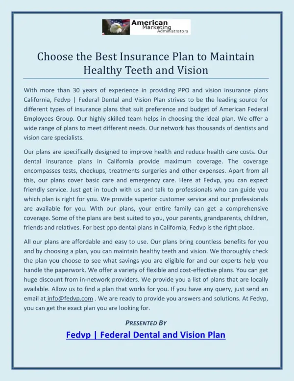 Small Business Vision insurance in California