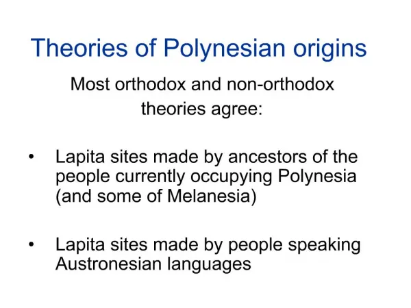 Theories of Polynesian origins