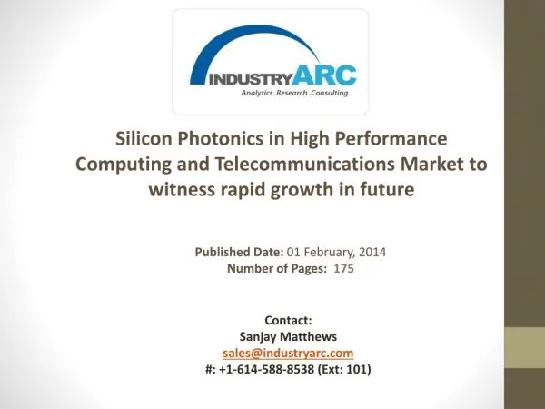 Silicon Photonics in High Performance Computing and Telecommunications Market Analysis | IndustryARC