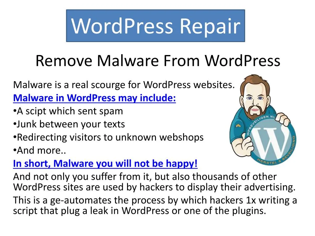 remove malware from wordpress