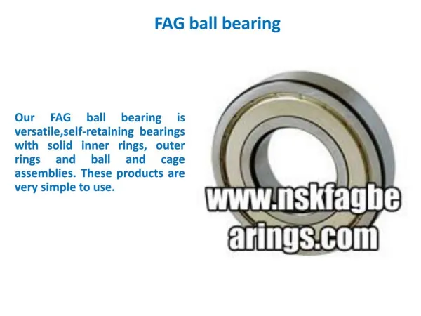FAG ball bearing