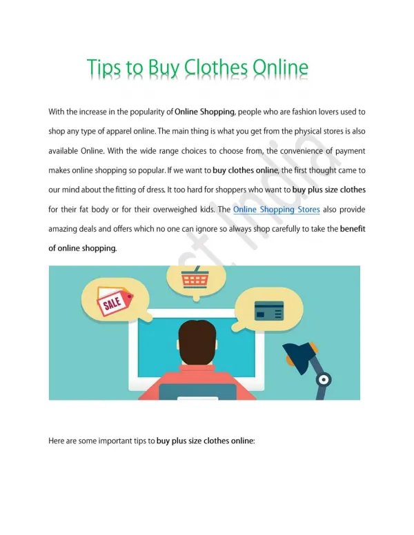 Tips to Buy Clothes Online | Buy plus size clothes | Online shopping store | Benefits Online Shopping
