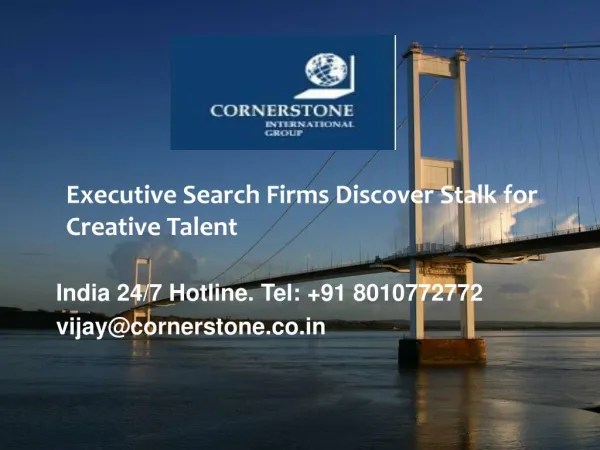 Executive Search Firms Discover Stalk for Creative Talent