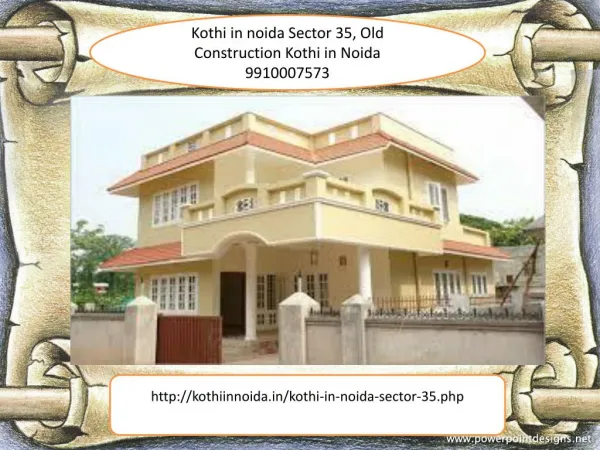 Kothi for sale in noida Sector 35, Old Construction Kothi in Noida
