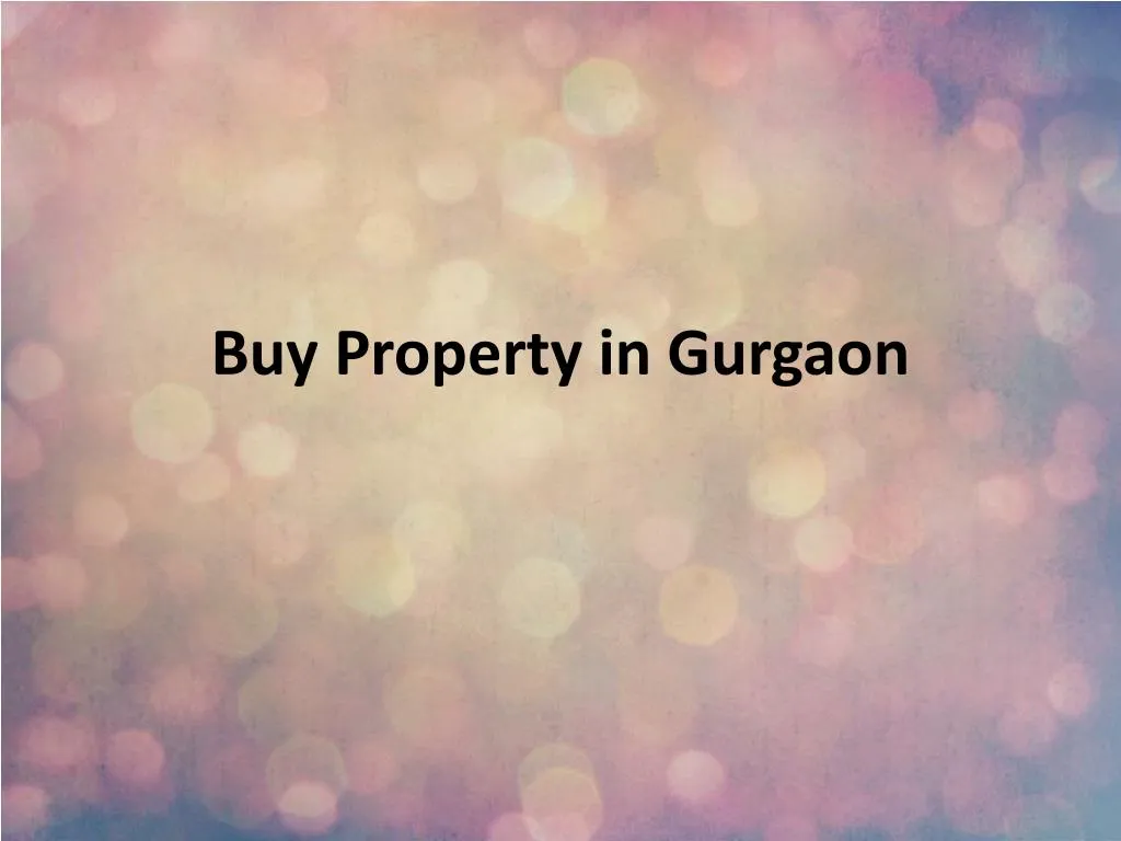 buy property in gurgaon