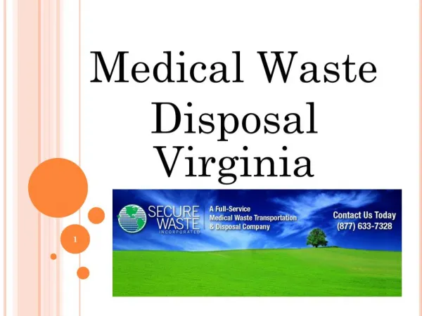Medical Waste Disposal Virginia