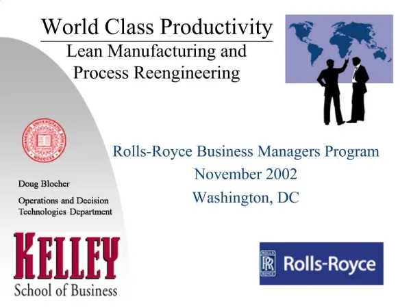World Class Productivity Lean Manufacturing and Process Reengineering