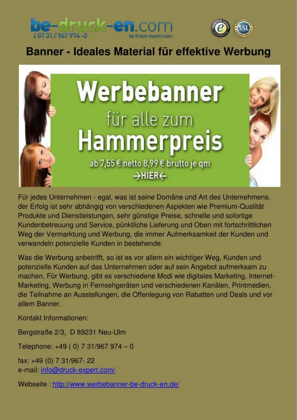 Banner - Ideales Material für effektive Werbung