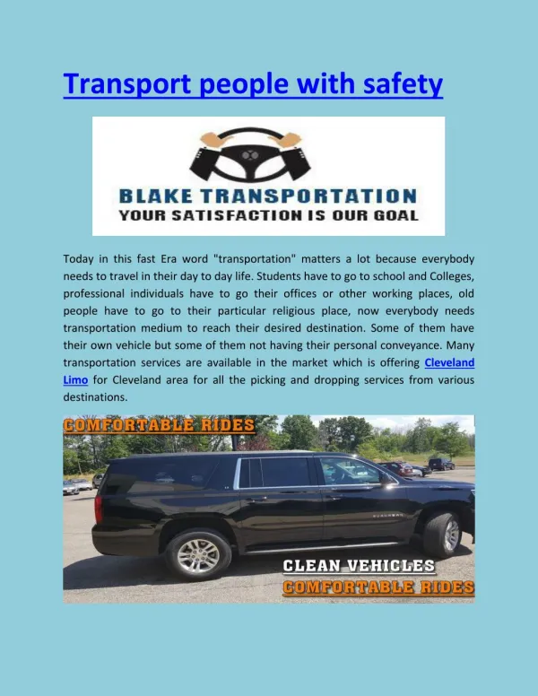 Transport people with safety