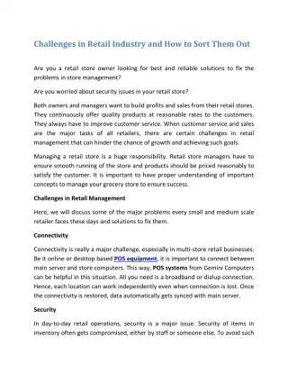 Challenges in Retail Industry and How to Sort Them Out - slide 1
