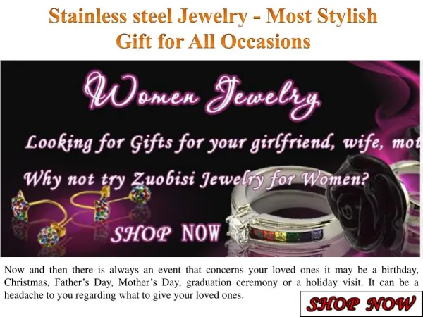 Stainless steel Jewelry - Most Stylish Gift for All Occasions