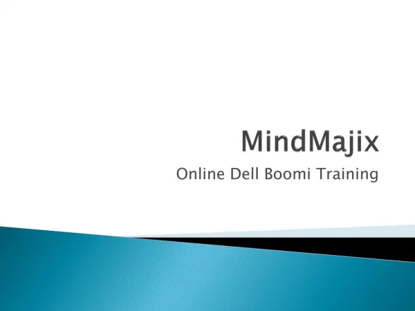 Learn Online Dell Boomi Training