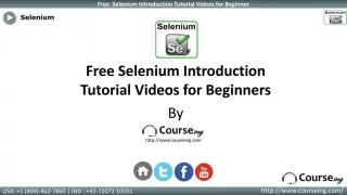 Selenium introduction Training - slide 1