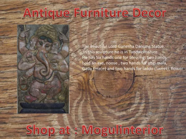 Antique furniture decor by Mogulinterior