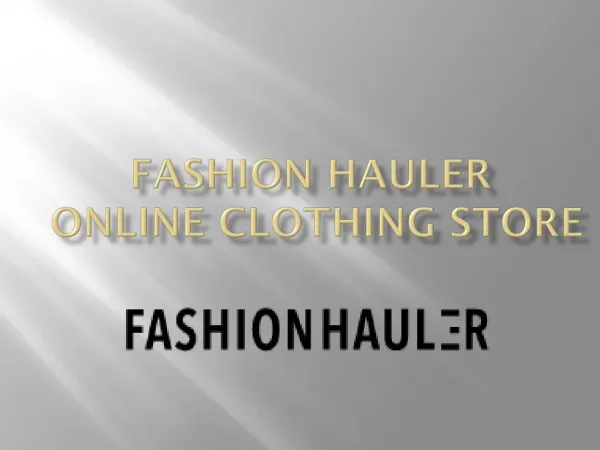 Fashion Hauler