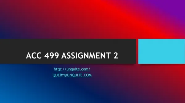 ACC 499 ASSIGNMENT 2