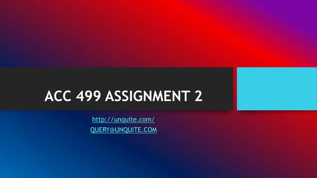 acc 499 assignment 2