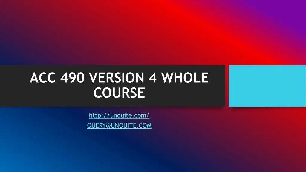 acc 490 version 4 whole course