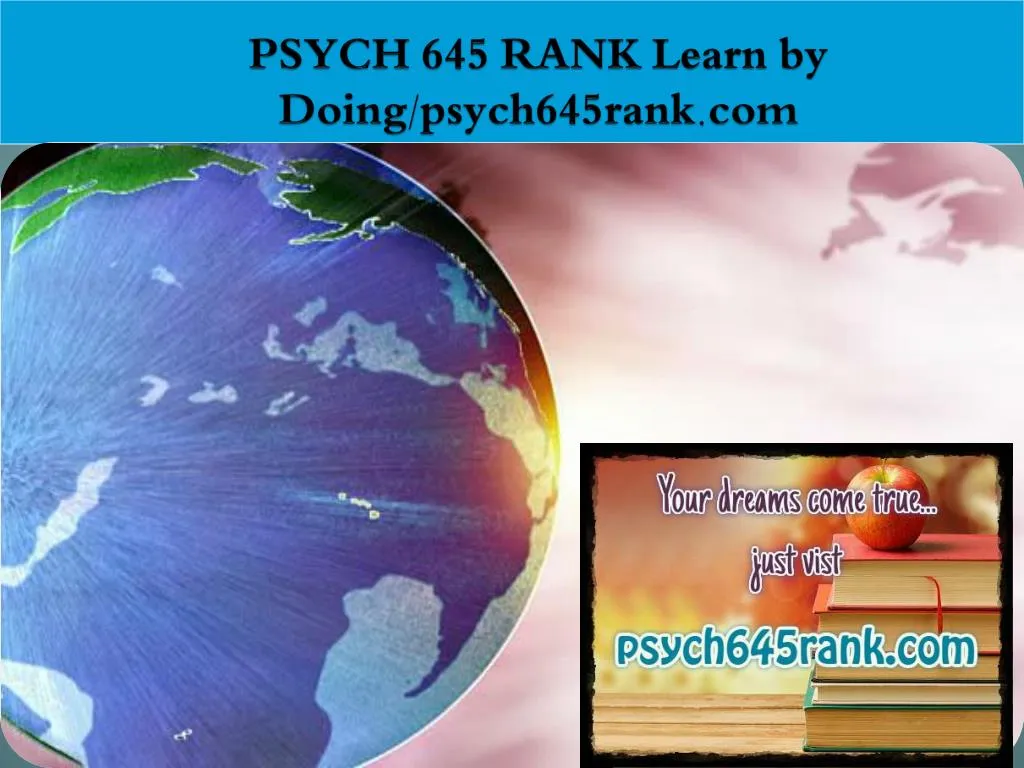 psych 645 rank learn by doing psych645rank com