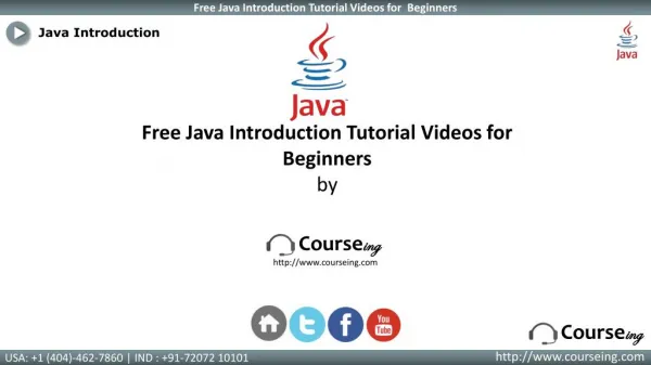 Java Introduction Trainin
