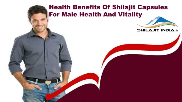 Health Benefits Of Shilajit Capsules For Male Health And Vitality