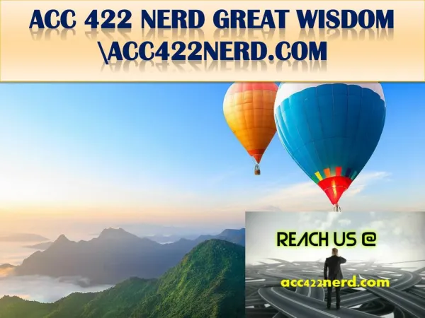 ACC 422 NERD GREAT WISDOM \acc422nerd.com
