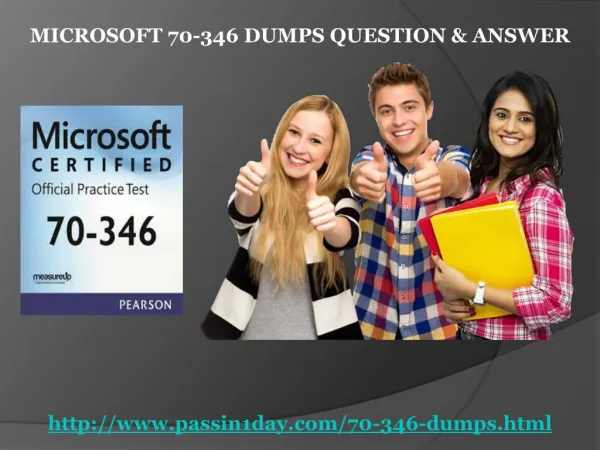 Pass 70-346 Exam With the help of Passin1day Dumps