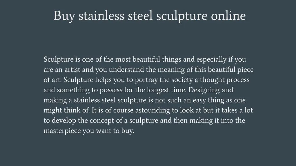 buy stainless steel sculpture online