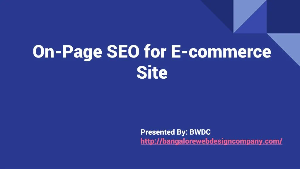 on page seo for e commerce site