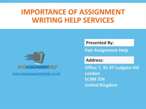 Importance of Assignment Writing Help Services