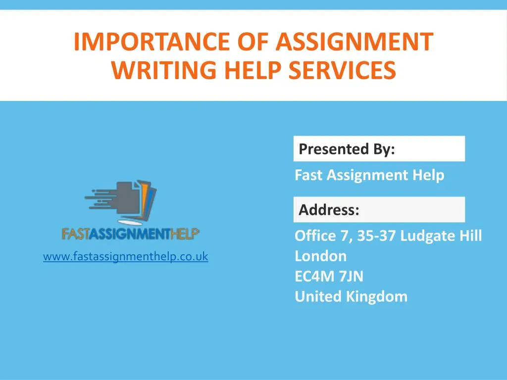 importance of assignment writing help services