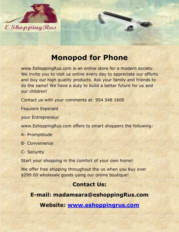 Monopod for Phone