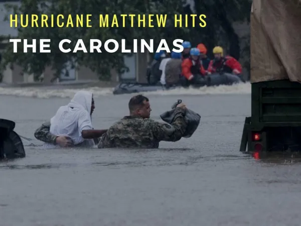 Hurricane Matthew hits the Carolinas