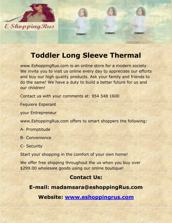 Toddler Long Sleeve Thermal
